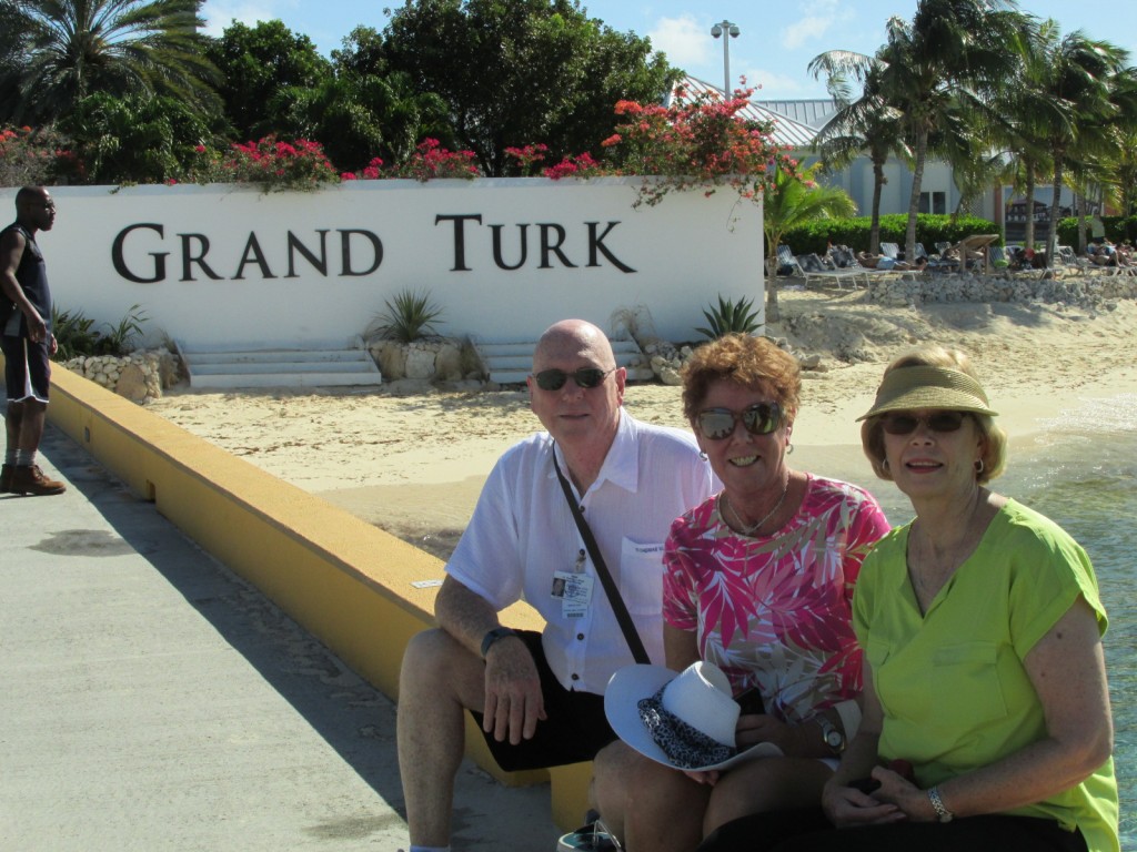 15.01.05 Grand Turk Pier and the 3 of us.